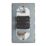 Contactum Lyric 45A 1-Gang DP Control Switch Brushed Steel  with White Inserts