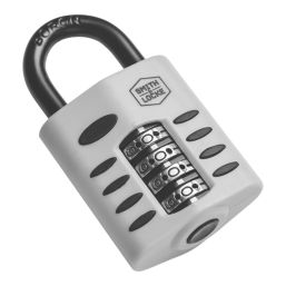 Smith & Locke  Water-Resistant  Combination  Padlock Grey 22mm