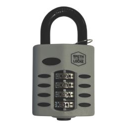 Smith & Locke  Water-Resistant  Combination  Padlock Grey 22mm