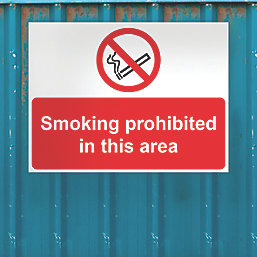 "Smoking Prohibited In This Area" Sign 450mm x 600mm