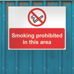 Essentials "Smoking Prohibited In This Area" Sign 450mm x 600mm