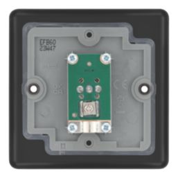 LAP  1-Gang F-Type Coaxial TV / FM Socket Matt Black