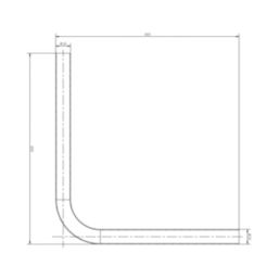 Flomasta White 1 1/2" Flush Pipe 489mm x 469mm