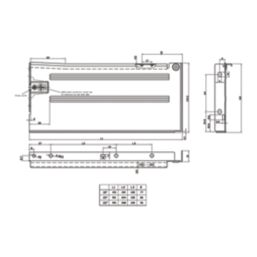 Essentials White Side Fix Drawer Runners 400mm 2 Piece Set