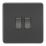 Knightsbridge  10AX 2-Gang 2-Way Light Switch  Matt Black