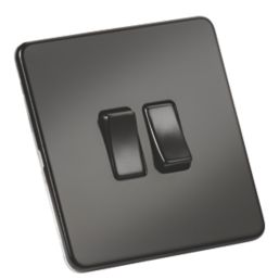 Knightsbridge  10AX 2-Gang 2-Way Light Switch  Matt Black