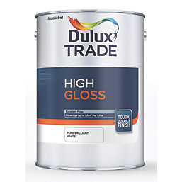 Dulux Trade  High Gloss Pure Brilliant White Trim Paint 1Ltr