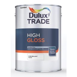 Dulux Trade 1Ltr Pure Brilliant White High Gloss Solvent-Based Trim Paint