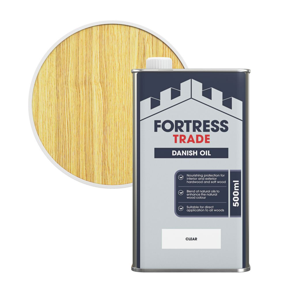 Fortress Trade 500ml Natural Wood Danish Oil Screwfix