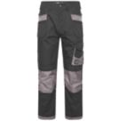 JCB Trade Plus Rip-Stop Work Trousers Black/Grey 30" W 32" L