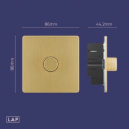 LAP  1-Gang 2-Way LED Dimmer Switch  Satin Brass with Black Inserts