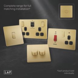 LAP  1-Gang 2-Way LED Dimmer Switch  Satin Brass with Black Inserts