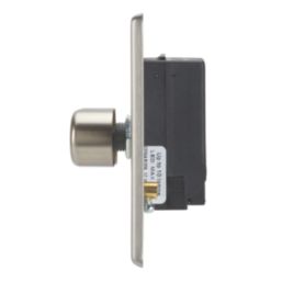 Contactum iConic 3-Gang 2-Way LED Dimmer Switch  Brushed Steel