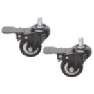 EasyExpand Swivel Castors 50mm Black 2 Pack