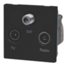 LAP  Triplex Modular Multimedia Socket Black