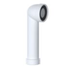 Viva  Rigid 90° Angled Long Tail WC Pan Connector White 460mm