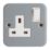 Contactum   13A 1-Gang DP Switched Metal Clad Socket  with White Inserts