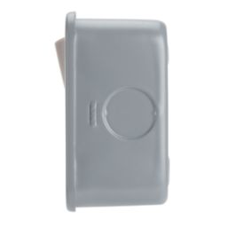 Contactum   13A 1-Gang DP Switched Metal Clad Socket  with White Inserts