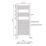 Flomasta 1200mm x 500mm 1815BTU Black Flat  Towel Radiator