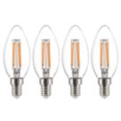Sylvania ToLEDo Retro CL 827 SL4 E14 Candle LED Light Bulb  470lm 4.5W 4 Pack