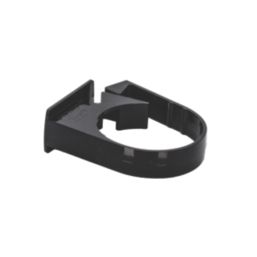 FloPlast Mini Line Round Pipe Clips Black 50mm 10 Pack