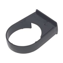 FloPlast Mini Line Round Pipe Clips Black 50mm 10 Pack