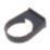 FloPlast Mini Line Round Pipe Clips Black 50mm 10 Pack