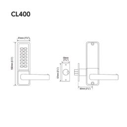 Codelocks  Medium Duty Push-Button Lock  58mm Stainless Steel