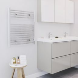 Blyss 700mm x 600mm 859BTU Chrome Curved  Towel Radiator