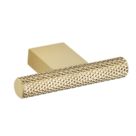 Elite Knobs & Handles Kensington Knurled T-Knob Brushed Brass 60mm