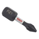 Bosch  1/4" 25mm Hex Shank PZ1 Impact Control Screwdriver Bits 2 Pack