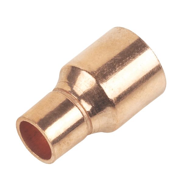 Flomasta Copper End Feed Fitting Reducers F 8mm x M 15mm 2 Pack Screwfix