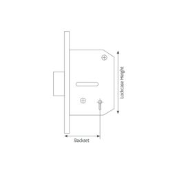 Yale  5 Lever Polished Brass Mortice Deadlock 64mm Case - 45mm Backset