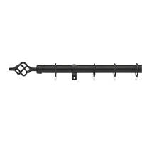 Universal Metal Extendable Curtain Pole Black 25 / 28mm x 1.2-2m