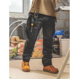 DEWALT Lubec Work Trousers Grey / Black 36" W 31" L