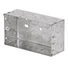 Tower  2-Gang Galvanised Steel  Knockout Back Box 47mm