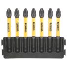 DEWALT Flextorq 6.35mm 57mm Hex Shank PZ2 Screwdriver Bits 7 Pieces