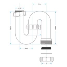 Viva Swivel 40mm Basin Magna 'S' Trap
