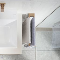 Hansgrohe AddStoris Twin-Handle Towel Holder Brushed Bronze 80mm x 445mm x 32mm