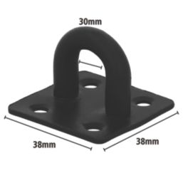 Magnodur Eye Plate Black 38mm x 38mm x 30mm