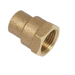 Yorkshire  Brass Solder Ring Adapting Female Coupler 15mm x 1/2"