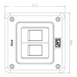 LAP  IP66 20A 2-Gang 2-Way Weatherproof Outdoor Switch