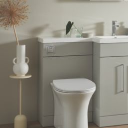 Highlife Bathrooms  Dual-Flush Square Push Button Chrome