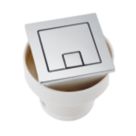 Highlife Bathrooms  Dual-Flush Square Push Button Chrome