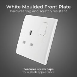 British General 800 Series 13A 1-Gang DP Switched Socket White
