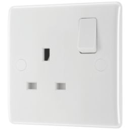 British General 800 Series 13A 1-Gang DP Switched Socket White
