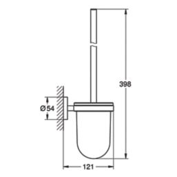 Grohe Essentials Toilet Brush Set Chrome