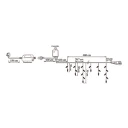 ExtendLite 100 LED Indoor & Outdoor Very Warm White Connectable Icicle Christmas Light Master Kit