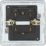 Knightsbridge  45A 1-Gang DP Control Switch Brushed Chrome with LED