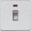 Knightsbridge  45A 1-Gang DP Control Switch Brushed Chrome with LED